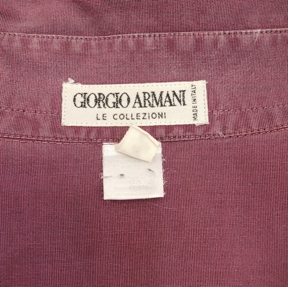 Giorgio Armani - Italian made dress shirt. US L. 16 / 41. Purple with blue tinge - Picture 7 of 10